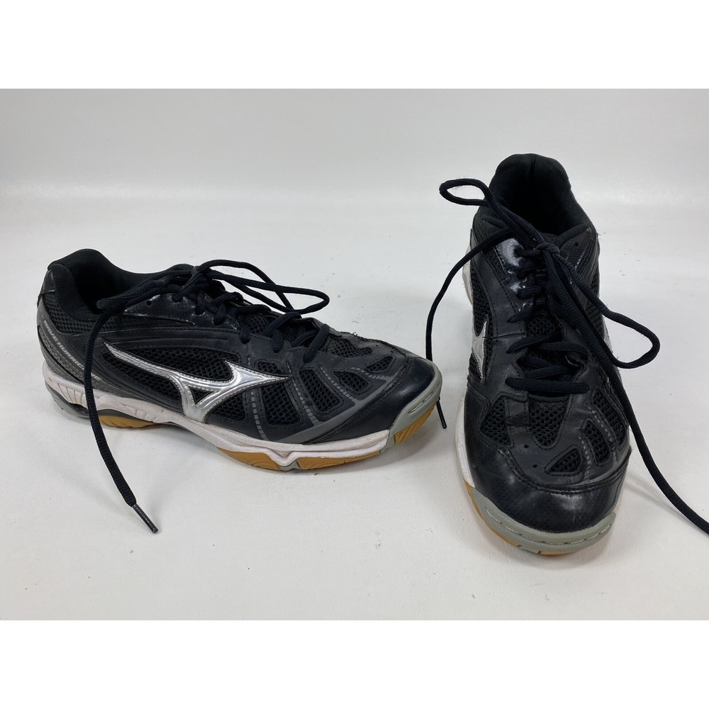 Mizuno Wave Hurricane Volleyball Shoes Black 430190.9073‎ Low Top Womens 9.5
